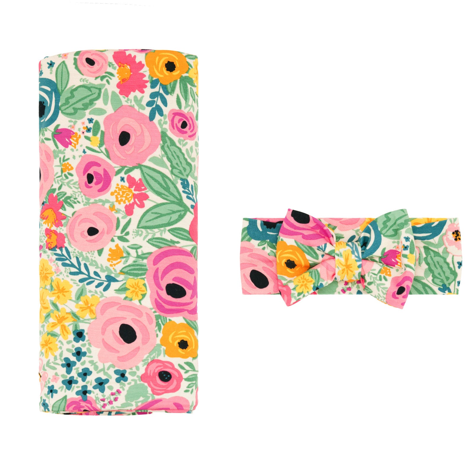 Secret Garden Swaddle & Luxe Bow Headband Set - Image 3