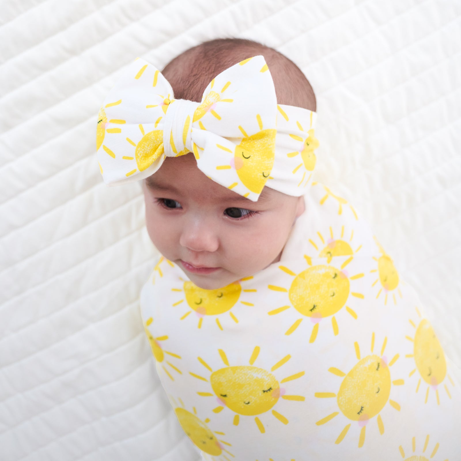 Sunshine Swaddle & Luxe Bow Headband Set - Image 2