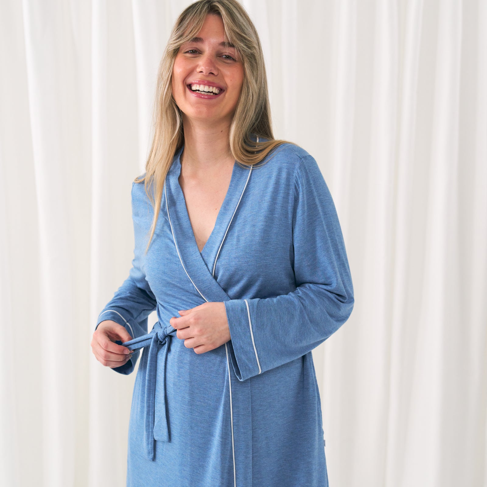 Heather Blue Women's Robe - Image 3