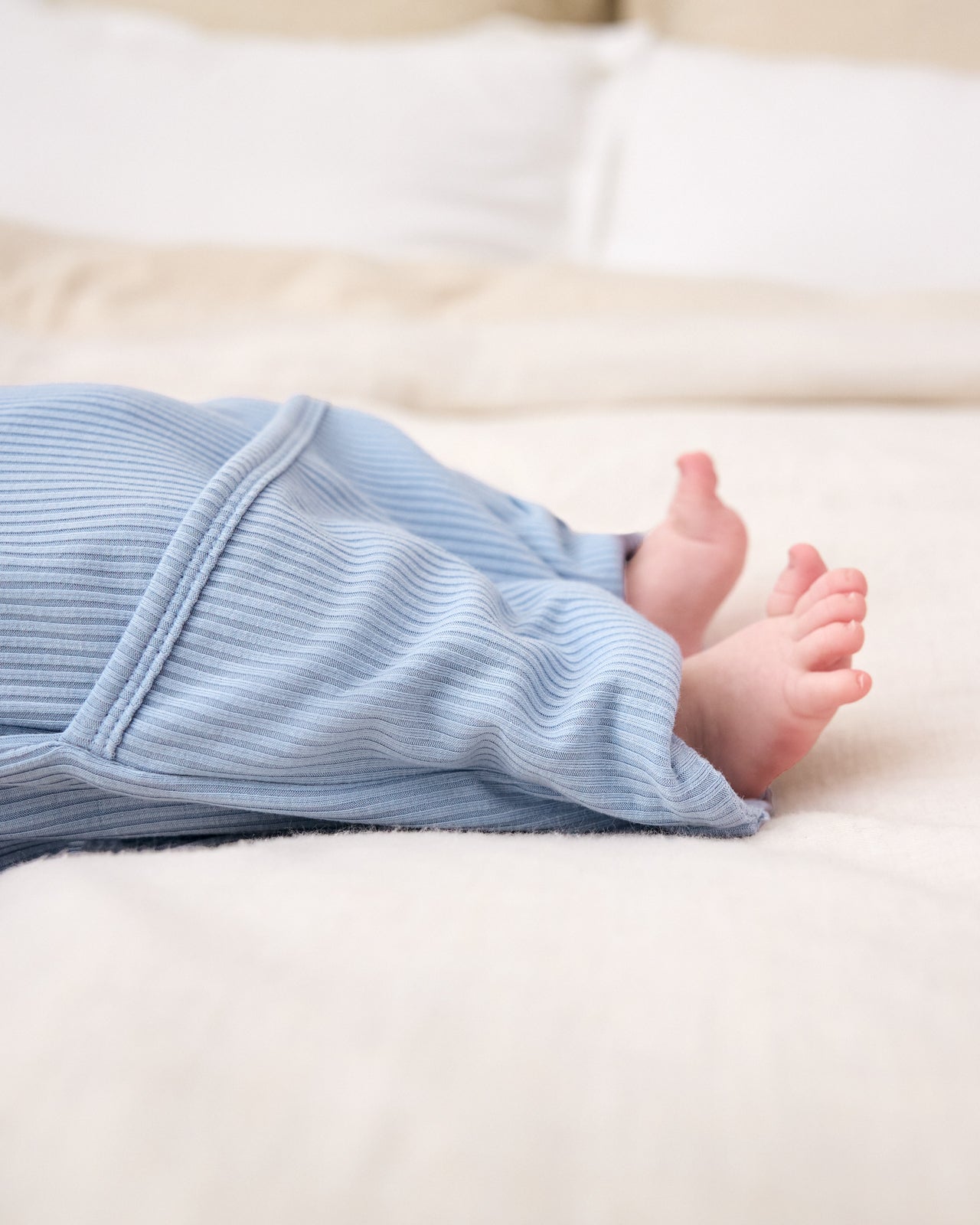 Light Fog Ribbed Infant Gown - Image 3