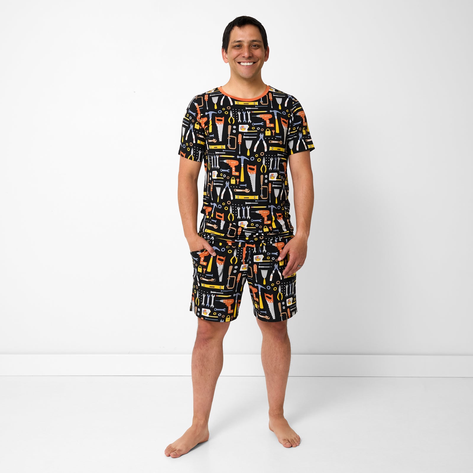 Little Builders Men's Short Sleeve Pajama Top - Image 2