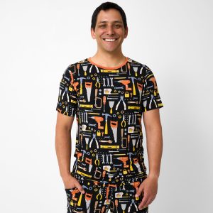 Little Builders Men's Short Sleeve Pajama Top