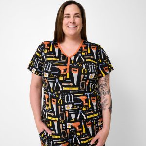 Little Builders Women's Short Sleeve Pajama Top