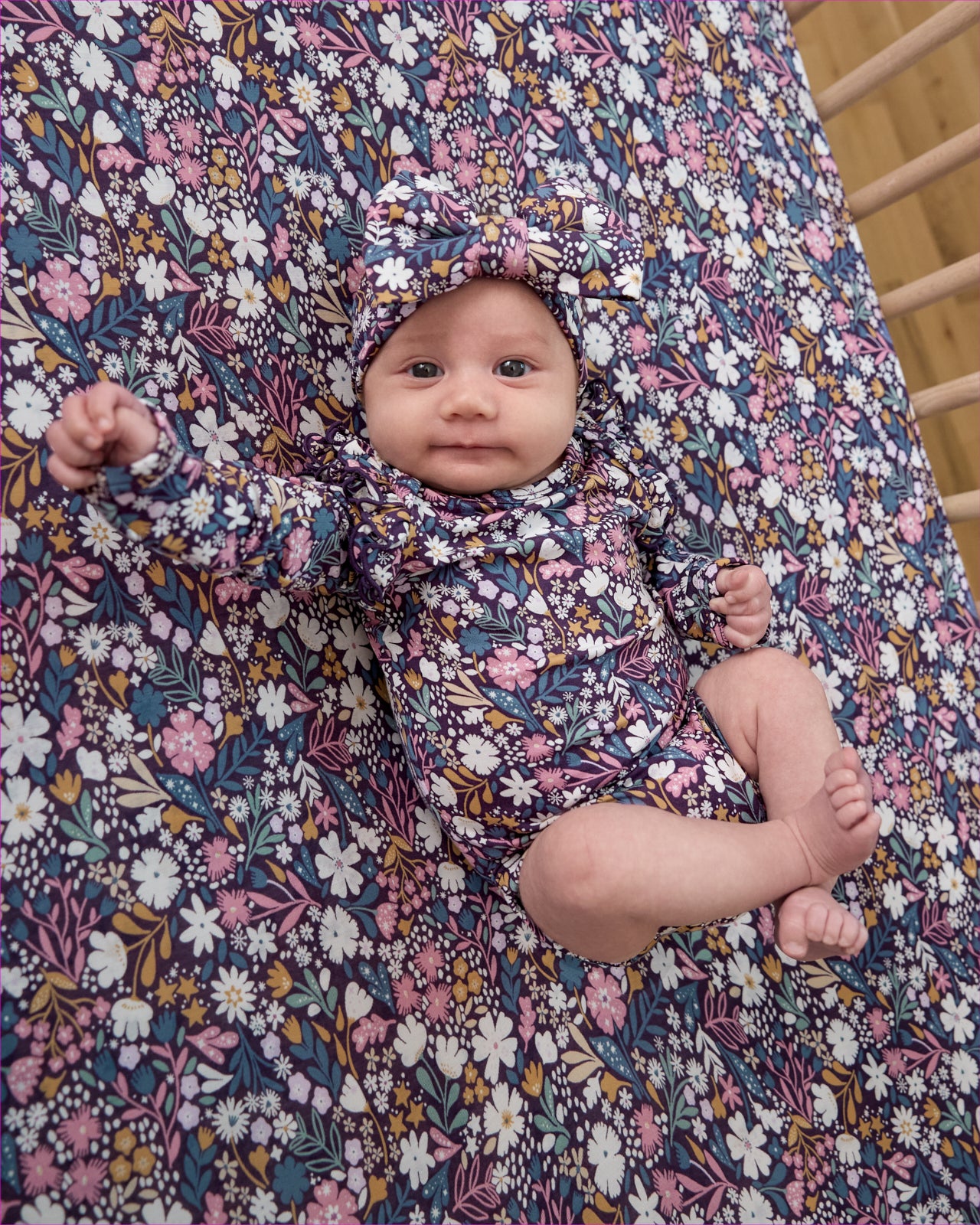 Midnight Petals Flutter Bodysuit - Image 4