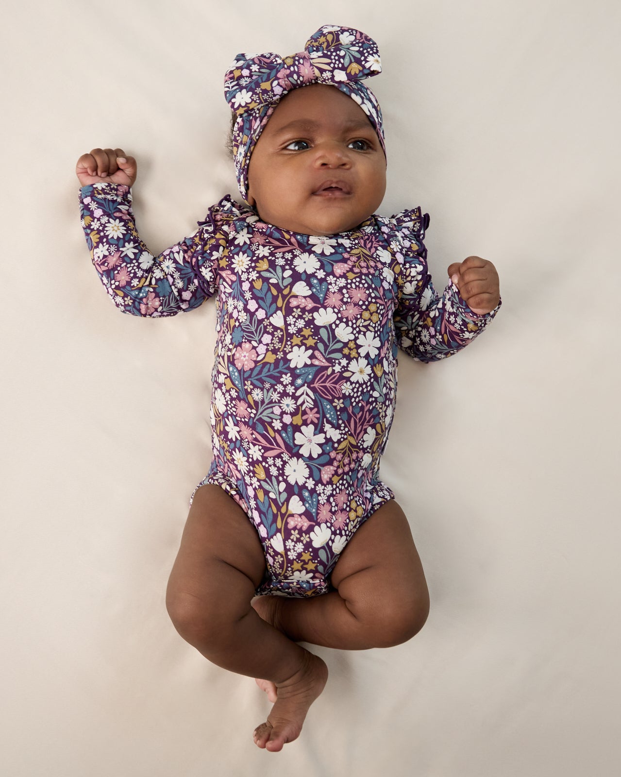 Midnight Petals Flutter Bodysuit - Image 2