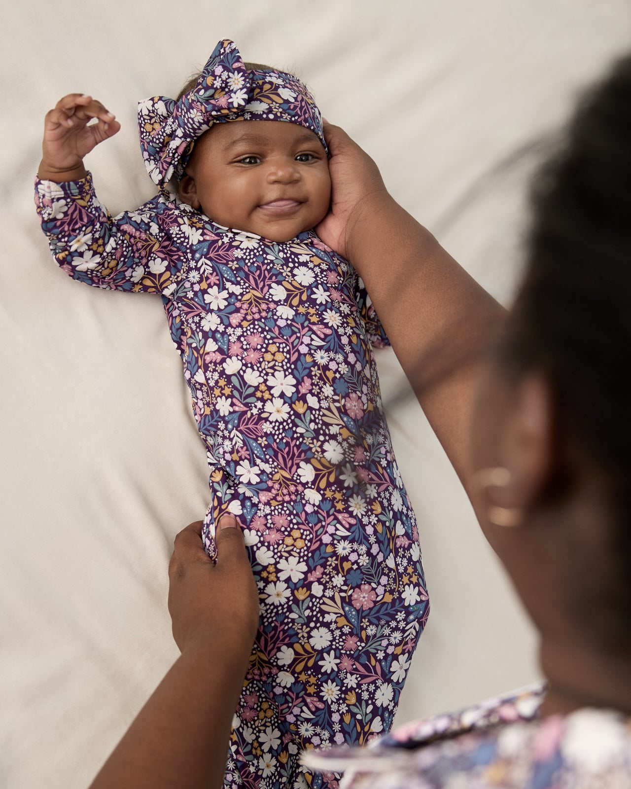 Midnight Petals Infant Gown - Image 3