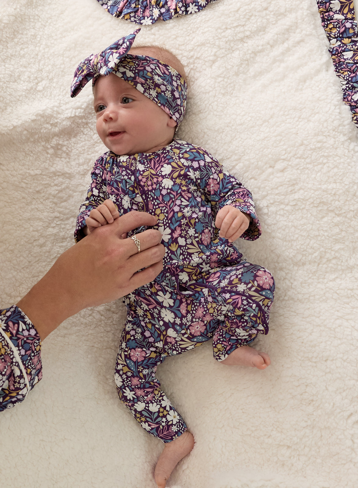 Midnight Petals Ruffle Mini Cloud Blanket® - Image 3