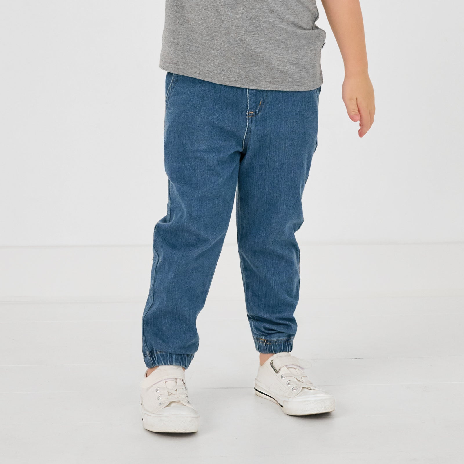 Midwash Blue Denim Jogger - Image 2
