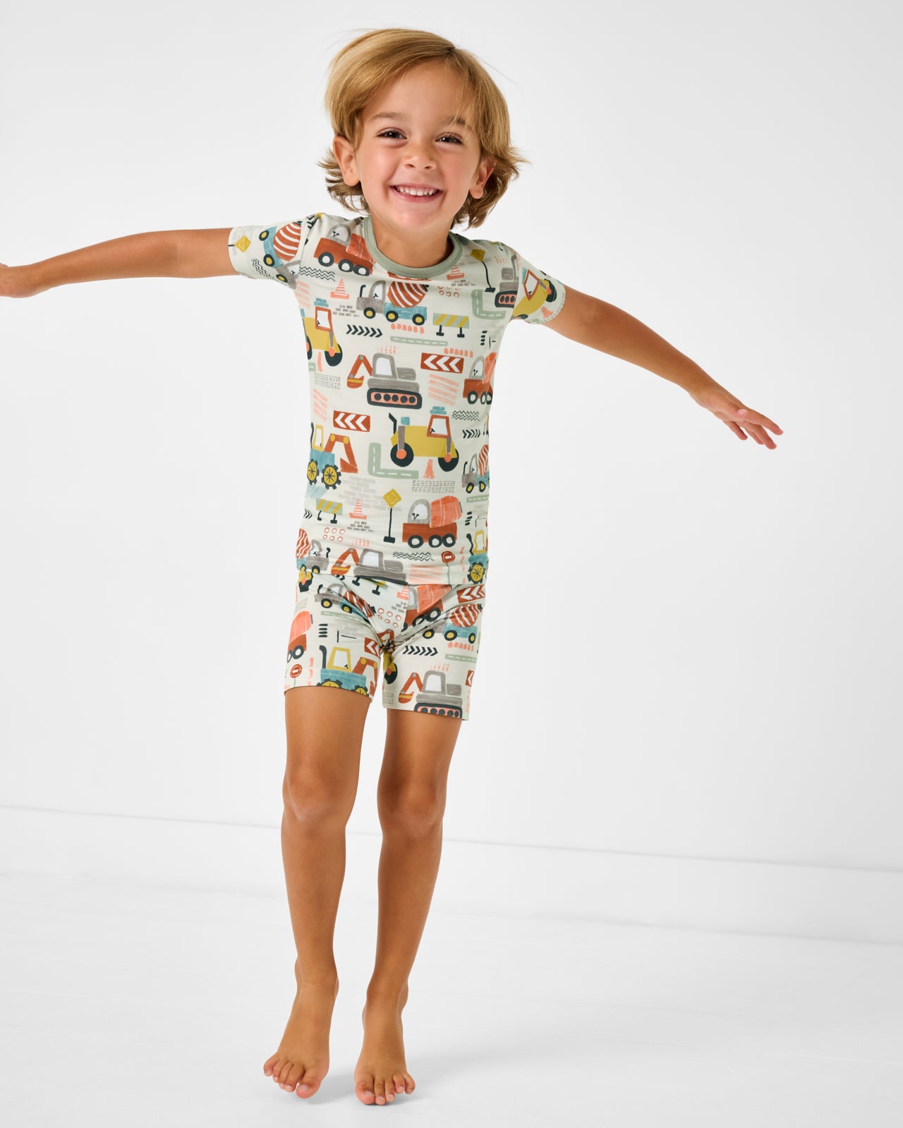 Mini Builders Two-Piece Short Sleeve & Shorts Pajama Set - Image 2