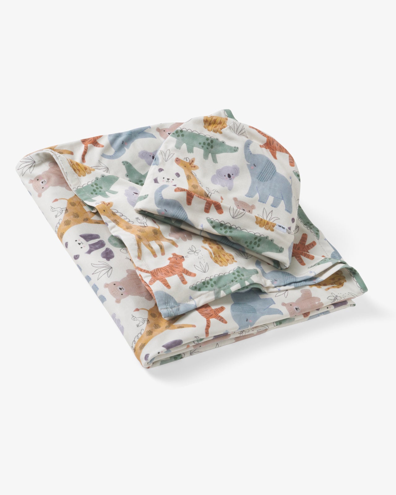 Sweet Safari Swaddle & Infant Beanie Set - Image 3