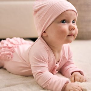 Prima Pink Ribbed Infant Beanie