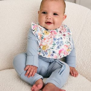 Tiny Blooms Ruffle Bib