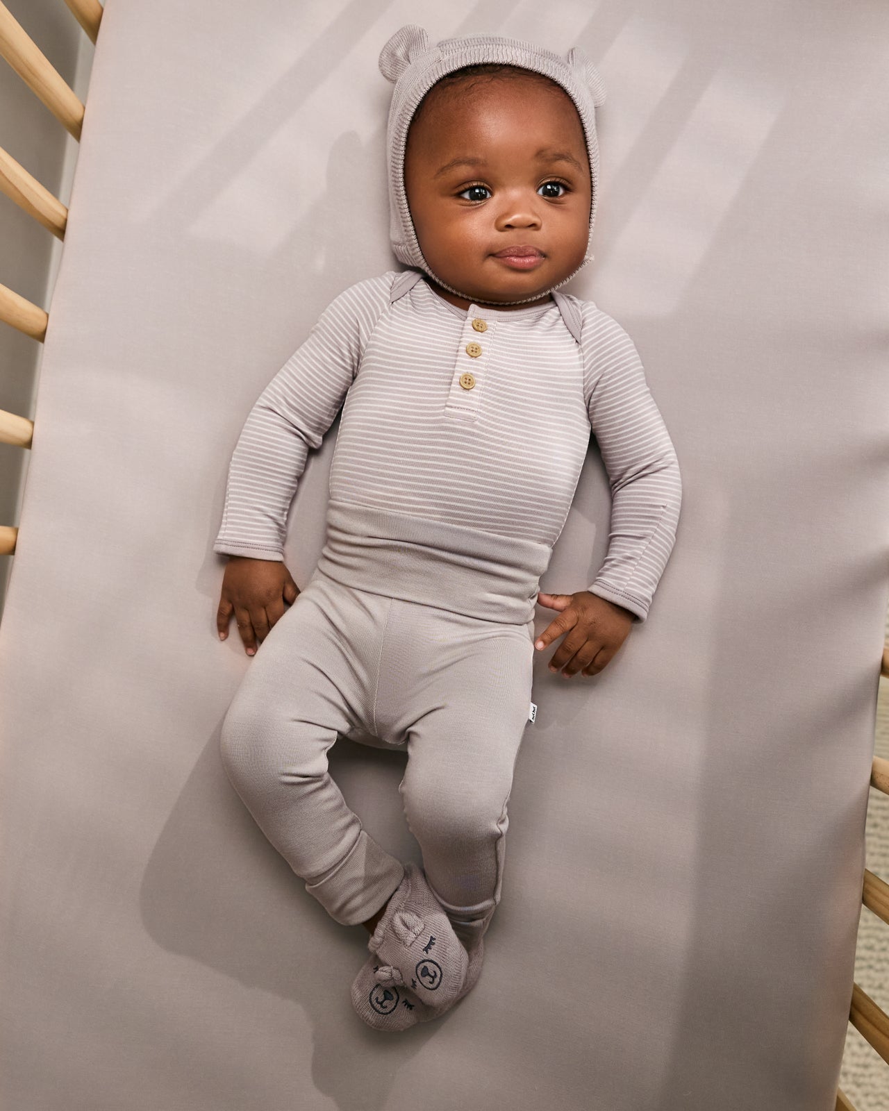 Dove Gray Bear Bonnet - Image 3