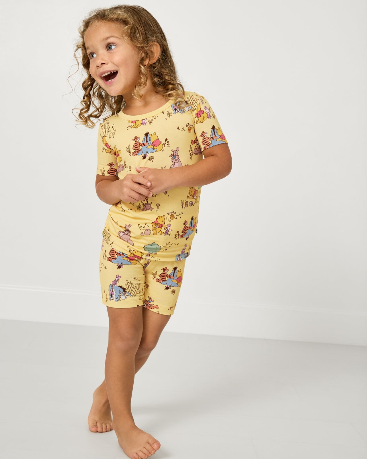 Disney Playtime With Pooh Two-Piece Short Sleeve & Shorts Pajama Set