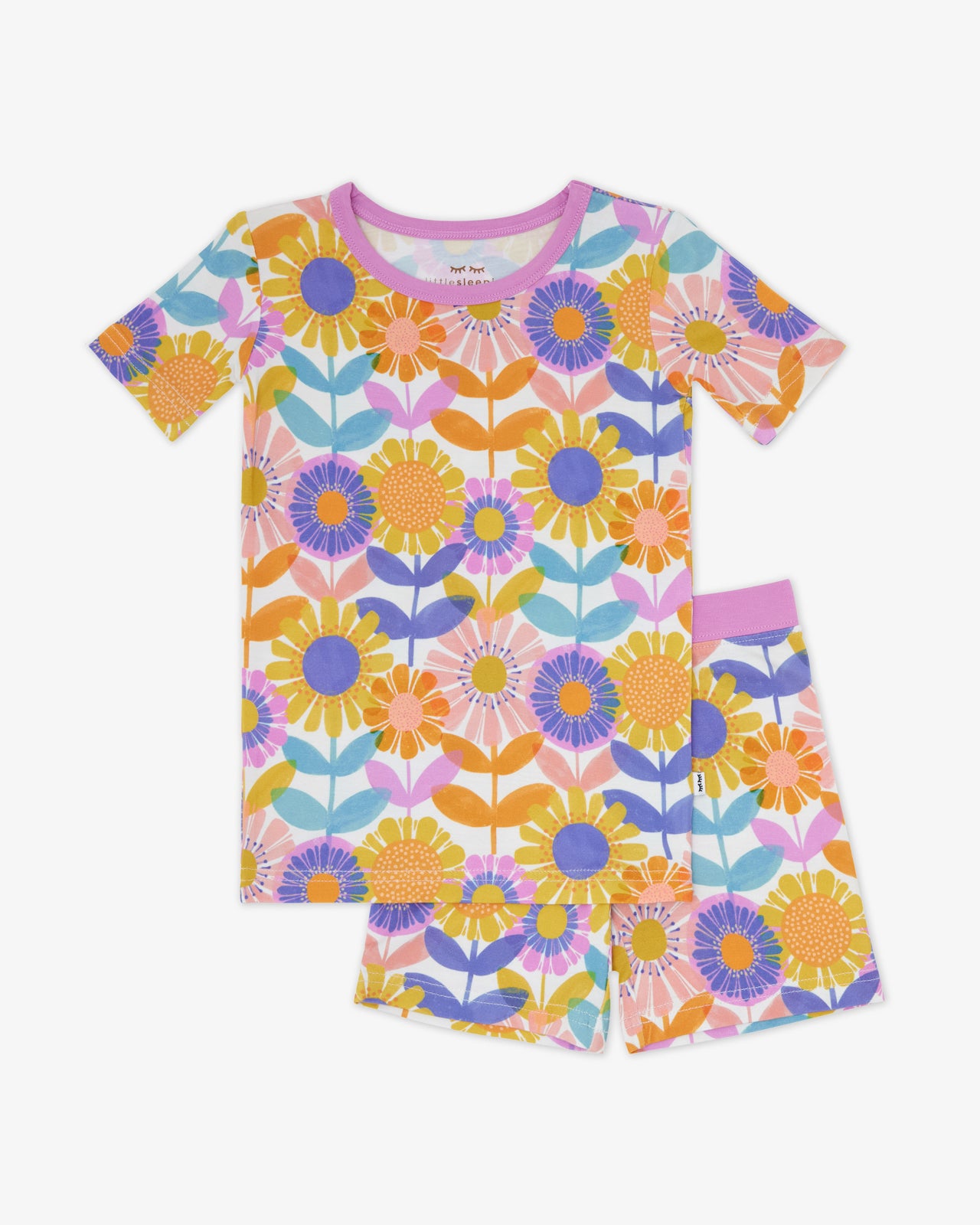 Petal Power Two-Piece Short Sleeve & Shorts Pajama Set - Image 6