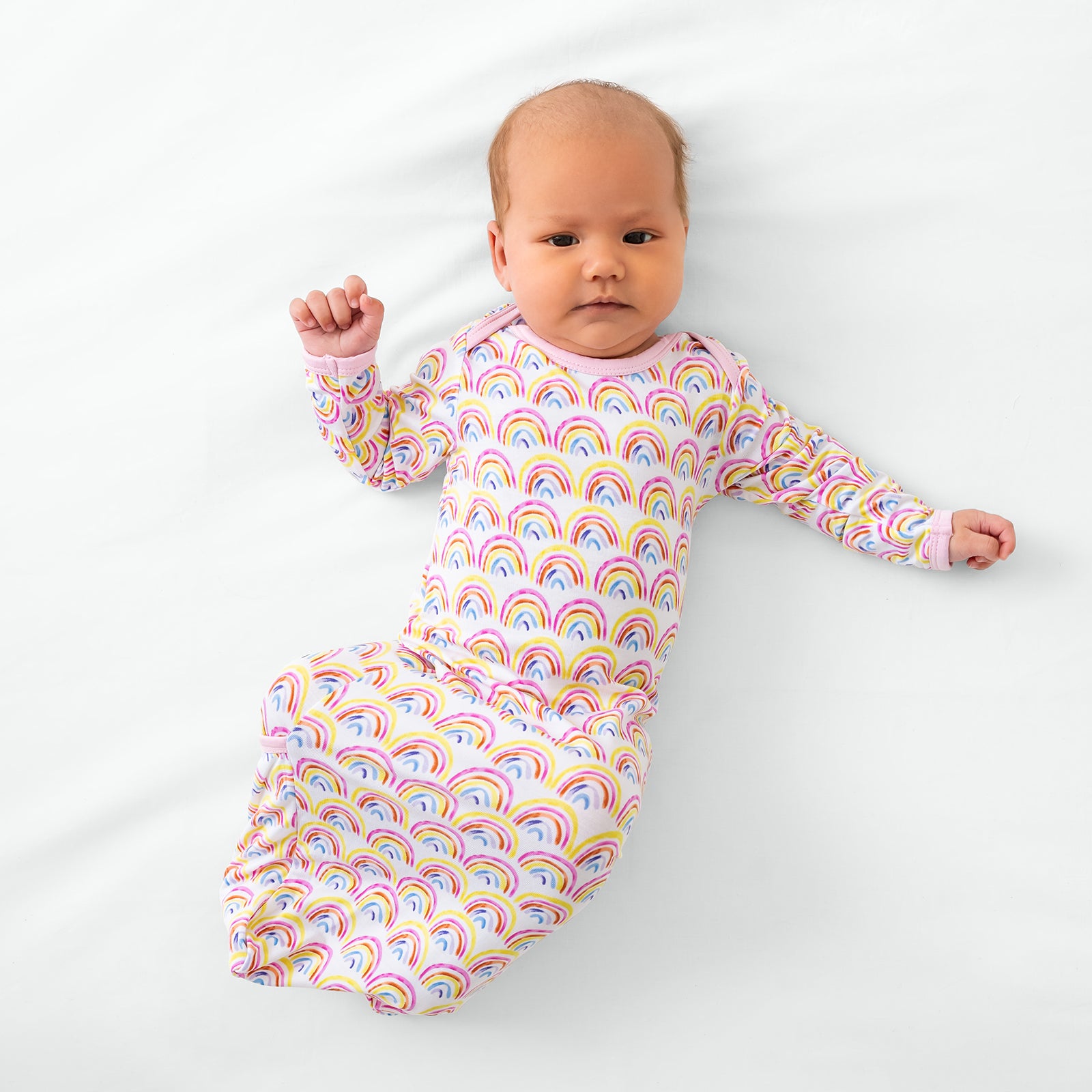 Pastel Rainbows Infant Gown
