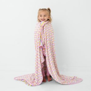 Pastel Rainbows & Sunrise Stripes Large Cloud Blanket®
