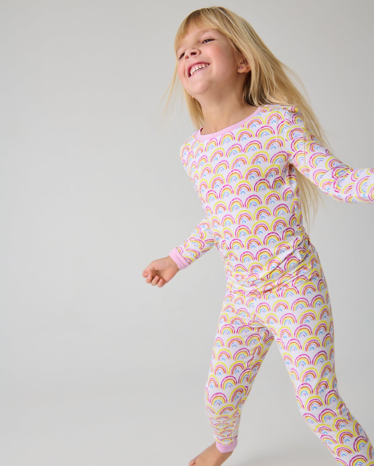 Pastel Rainbows Two-Piece Pajama Set - Image 2