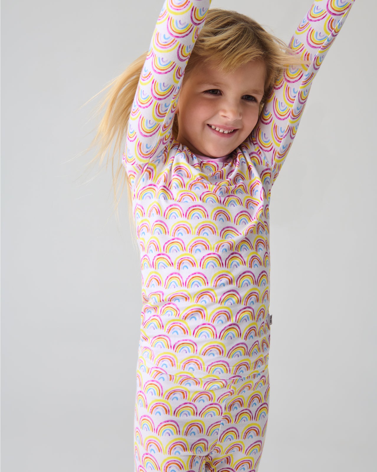 Pastel Rainbows Two-Piece Pajama Set - Image 5