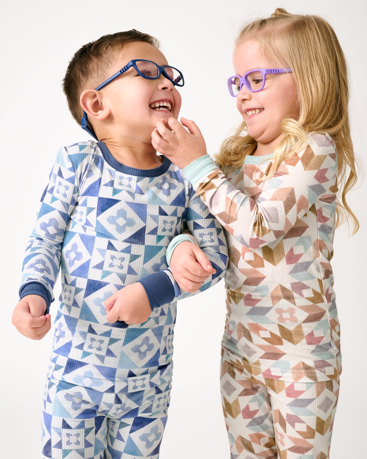 Kaleidoscope Dreams Ribbed Two-Piece Pajama Set - Image 4