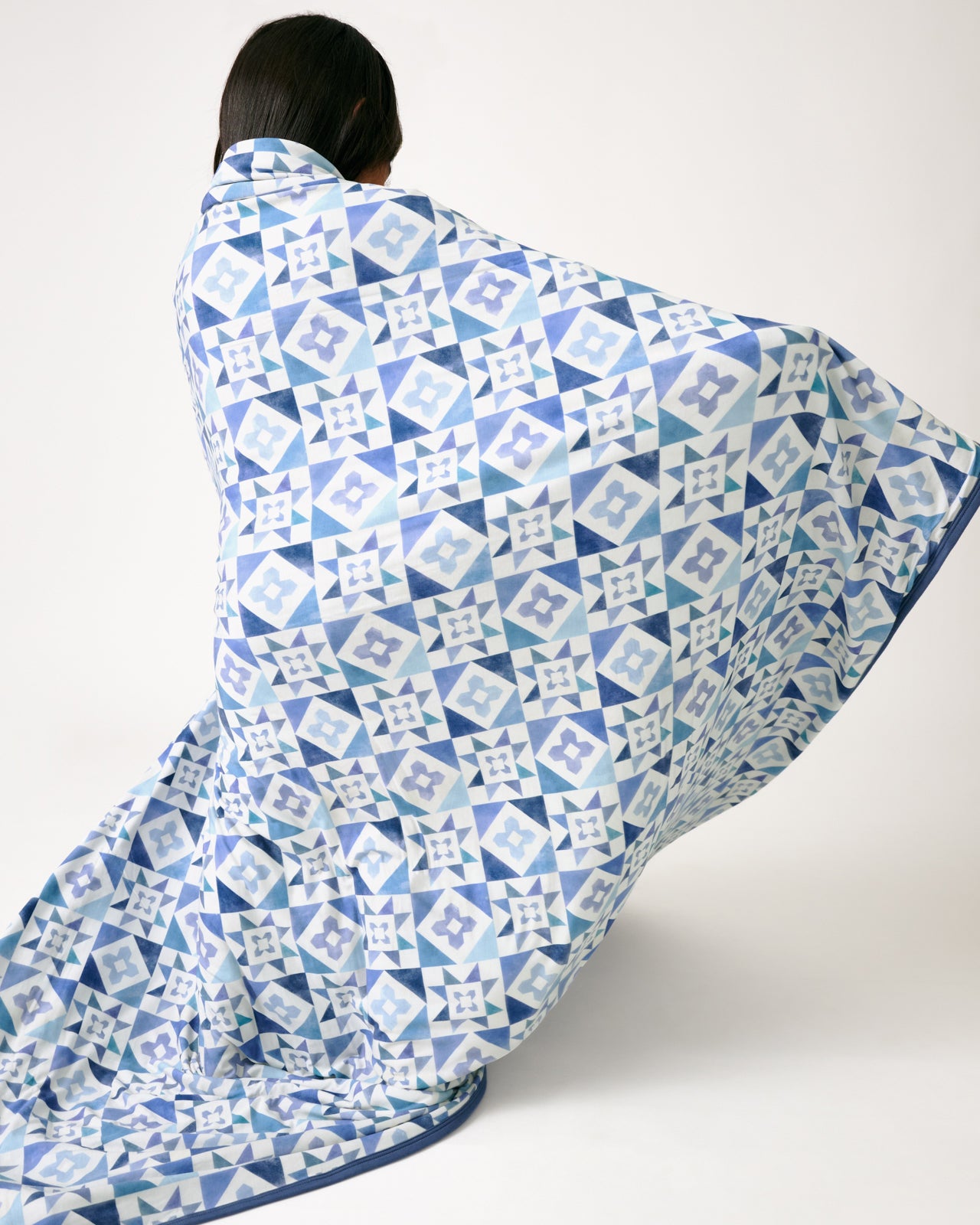 Patchwork Indigo Large Cloud Blanket®