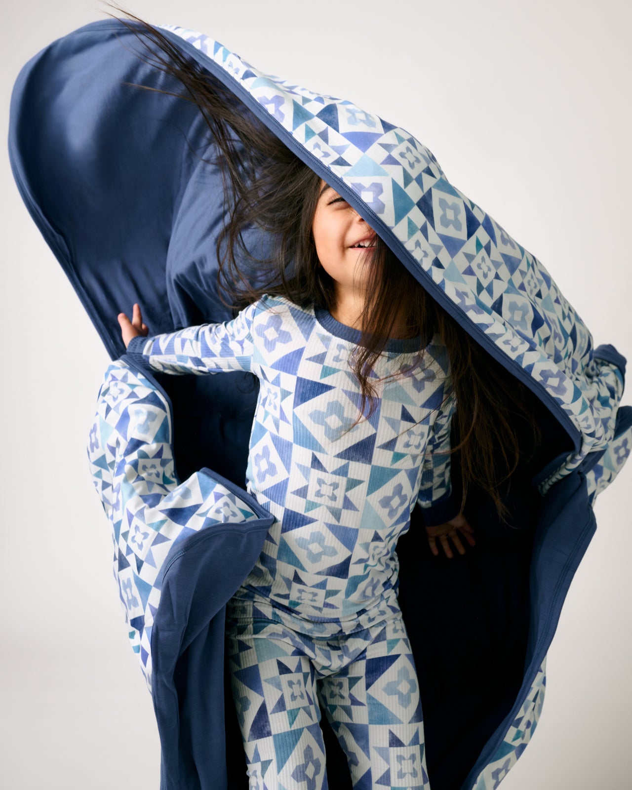 Patchwork Indigo Large Cloud Blanket® - Image 2