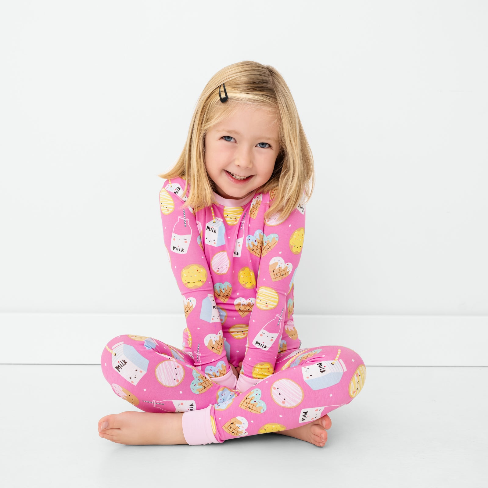 Pink Cookies & Milk Two-Piece Pajama Set