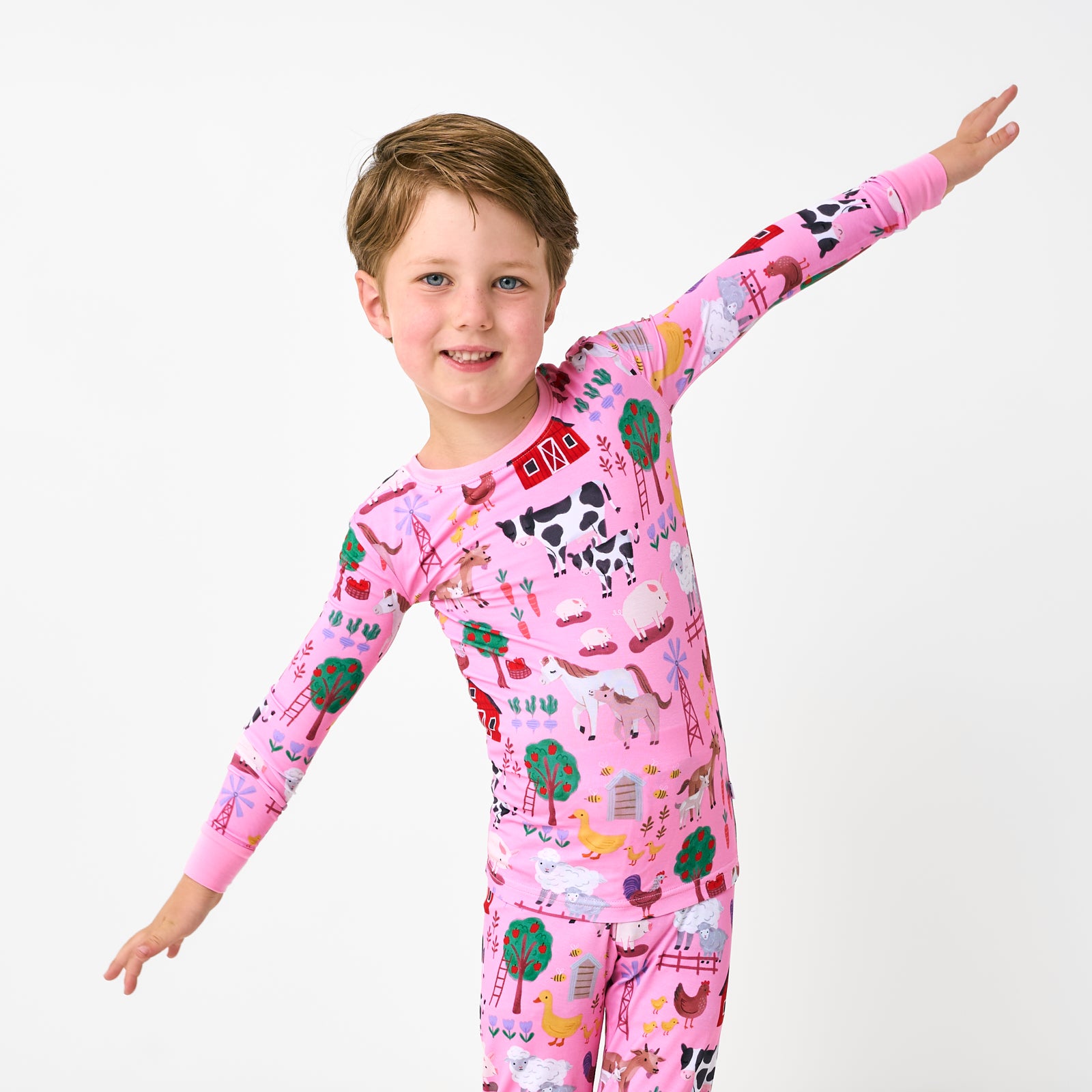 Pink Farm Fam Two-Piece Pajama Set - Image 4