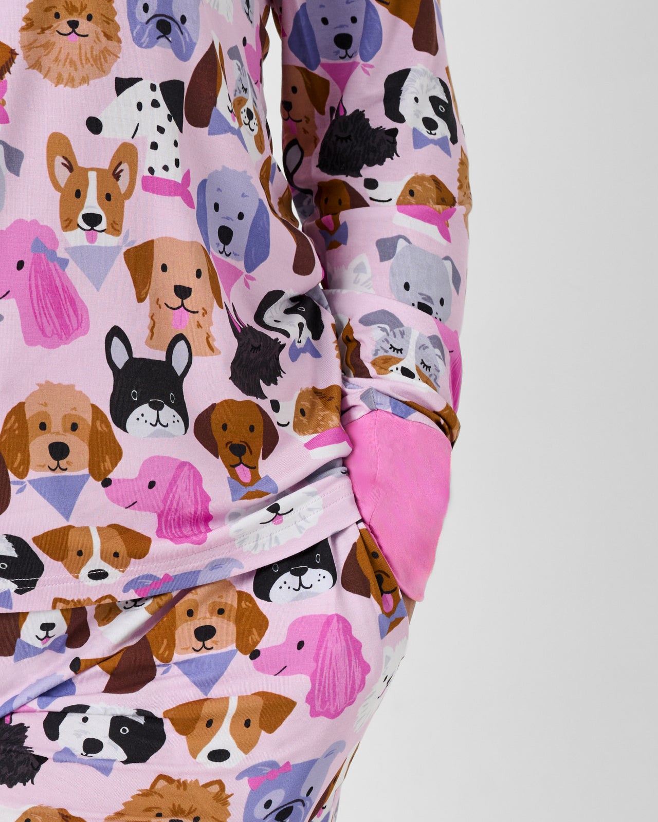 Pink Puppy Parade Women's Long Sleeve Pajama Top - Image 5