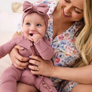 Rosewood Ribbed Luxe Bow Headband