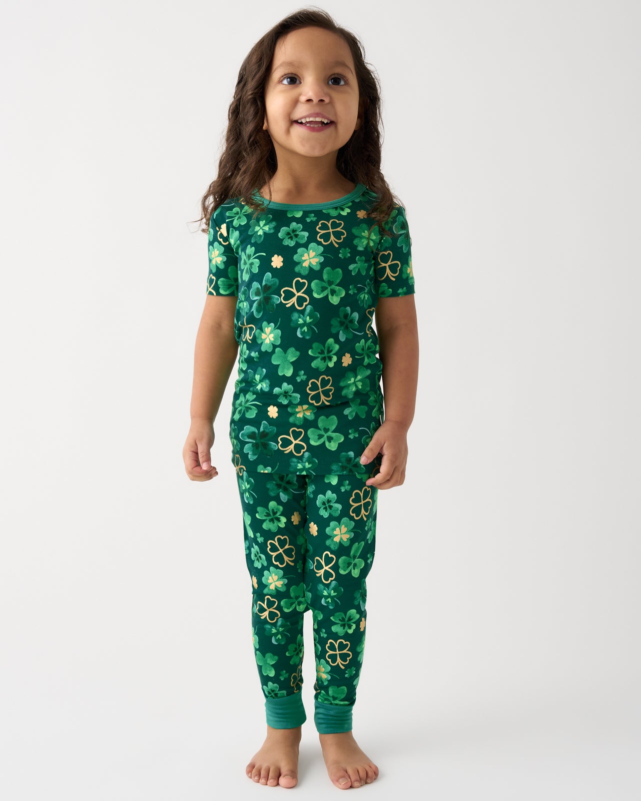 Clover Cuties Two-Piece Short Sleeve Pajama Set