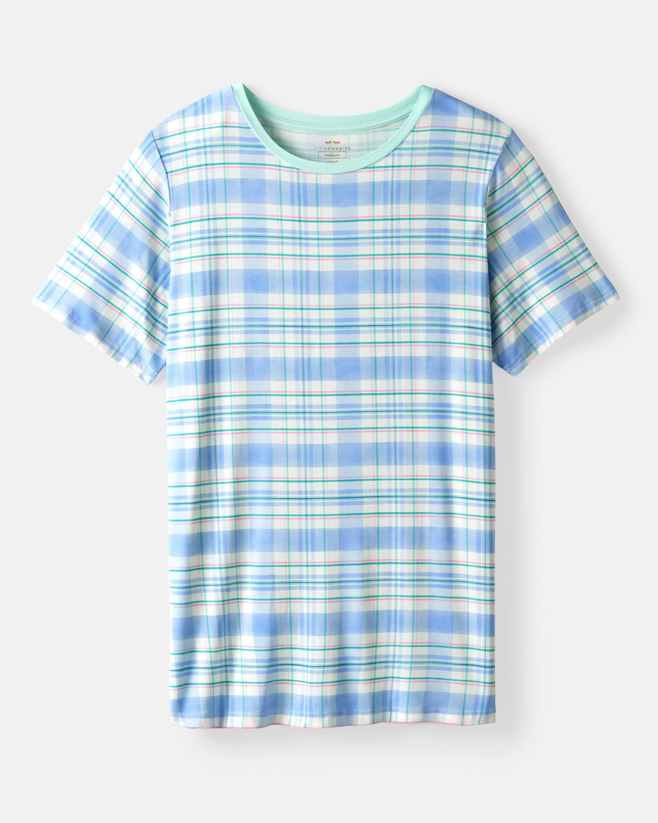 Springtime Plaid Men's Short Sleeve Pajama Top - Image 6