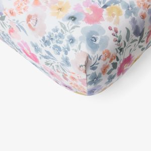 Tiny Blooms Fitted Mini Crib Sheet