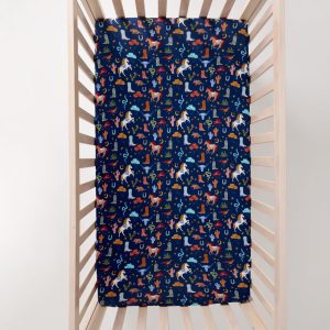 Blue Rancher Roundup Fitted Crib Sheet