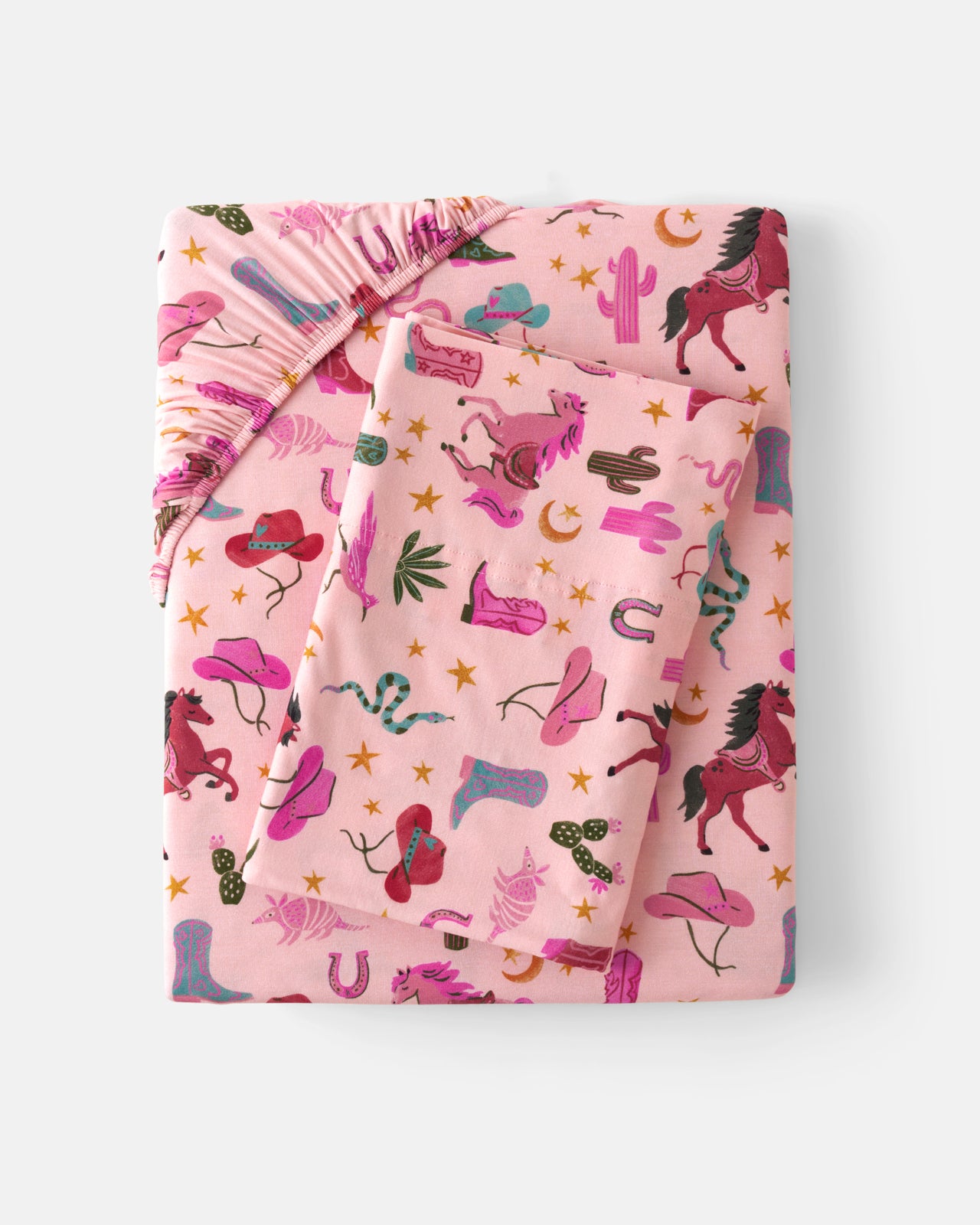 Pink Rancher Roundup Twin Sheet Set