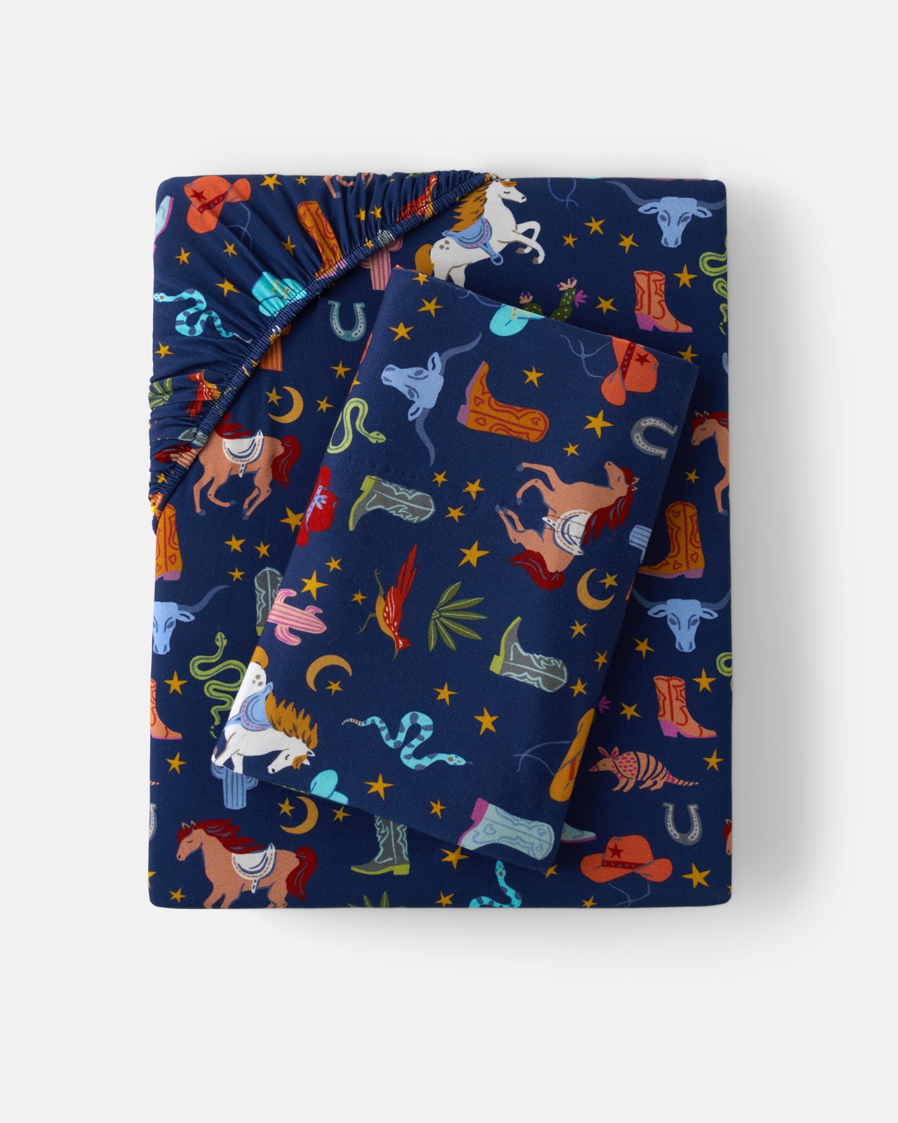 Blue Rancher Roundup Twin Sheet Set