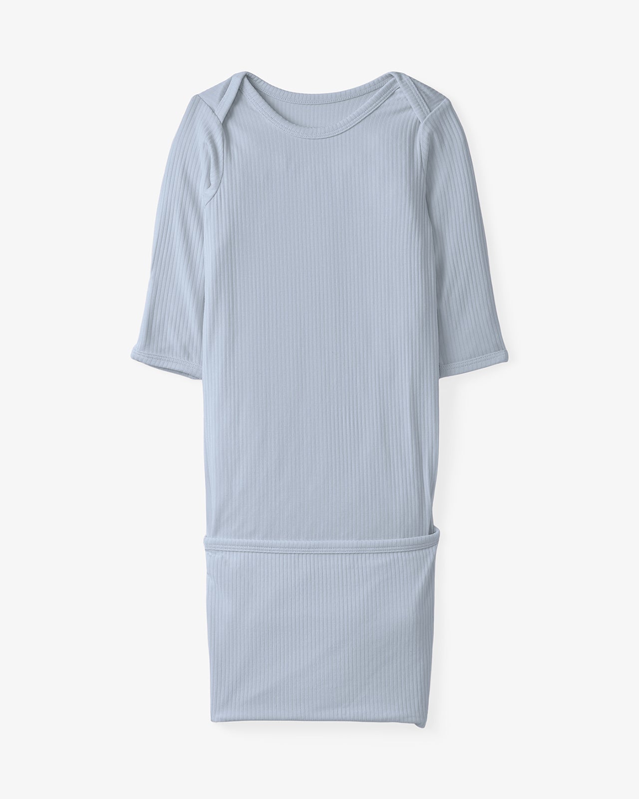 Light Fog Ribbed Infant Gown - Image 5