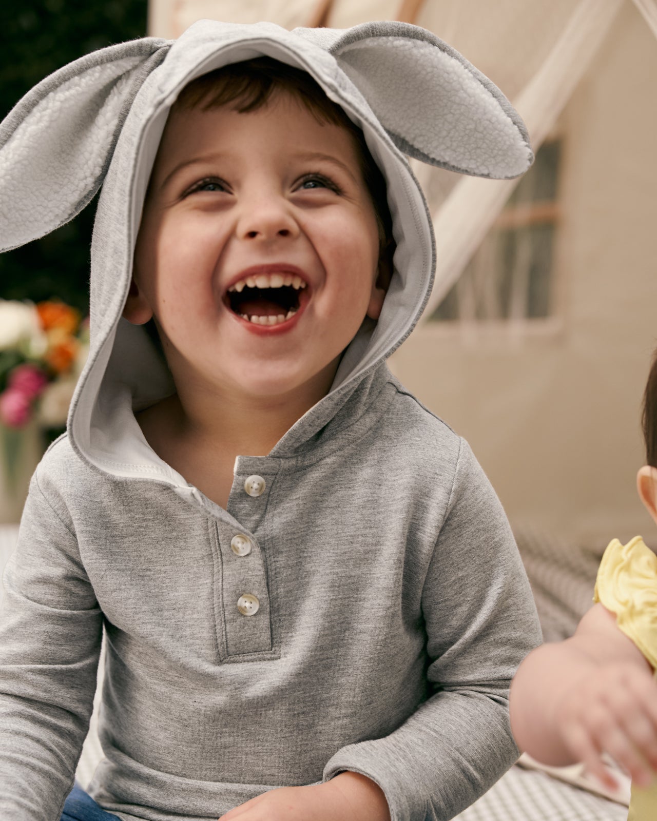 Heather Gray Bunny Pullover Hoodie - Image 5