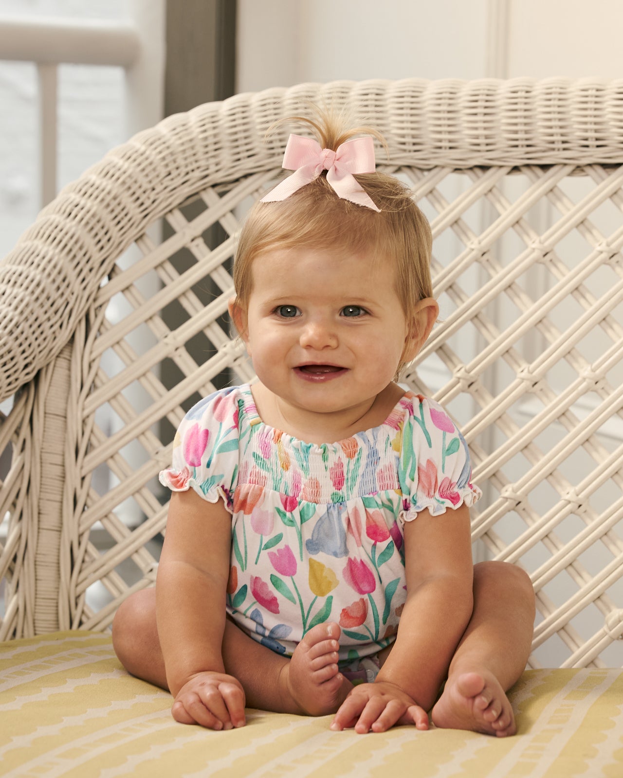 Garden Hop Smocked Bubble Romper - Image 2