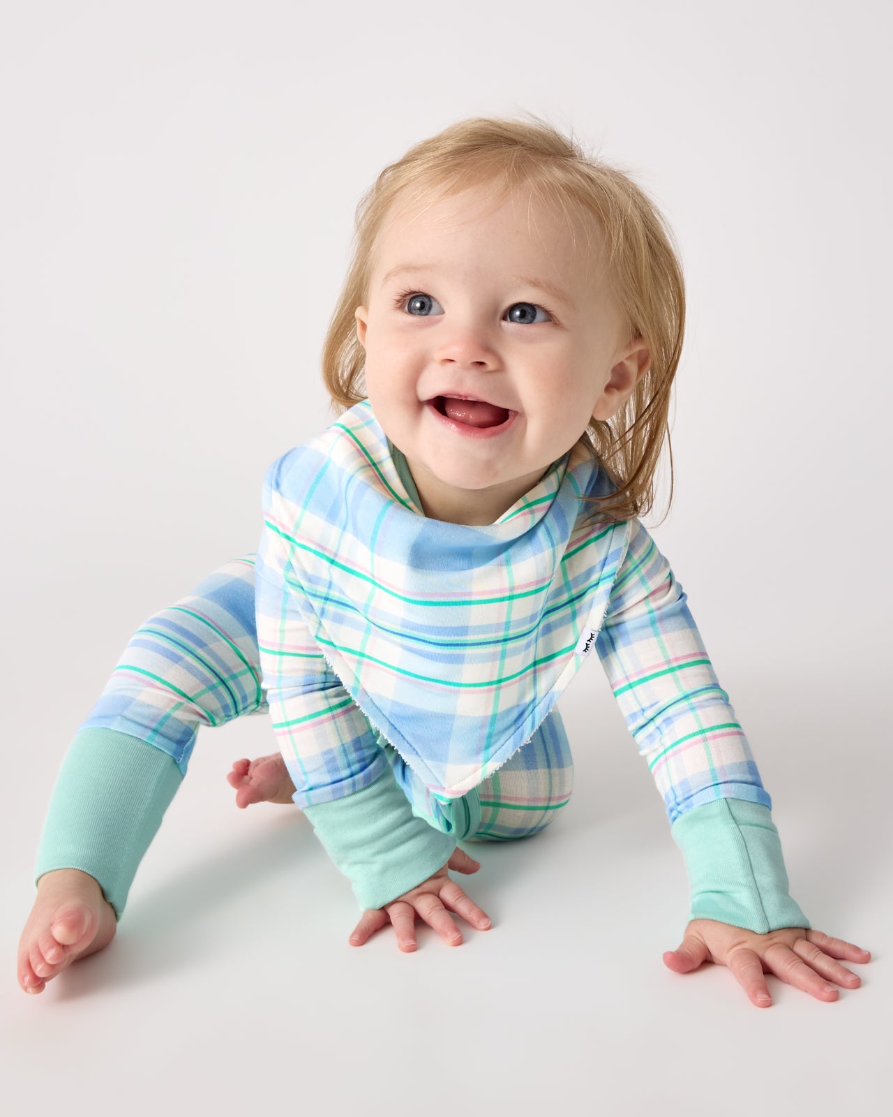 Springtime Plaid Bandana Bib - Image 2