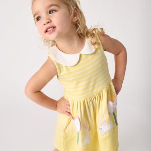 Sunny Tulip Collar Skater Dress