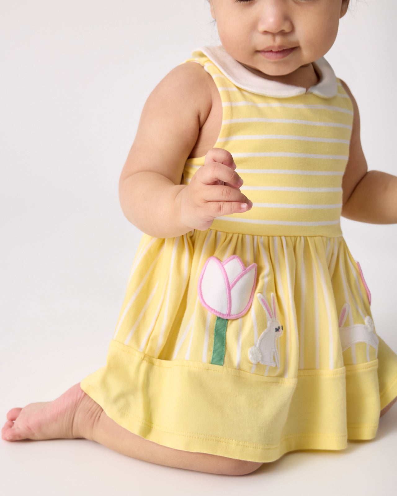 Sunny Tulip Collar Skater Dress with Bloomer - Image 3