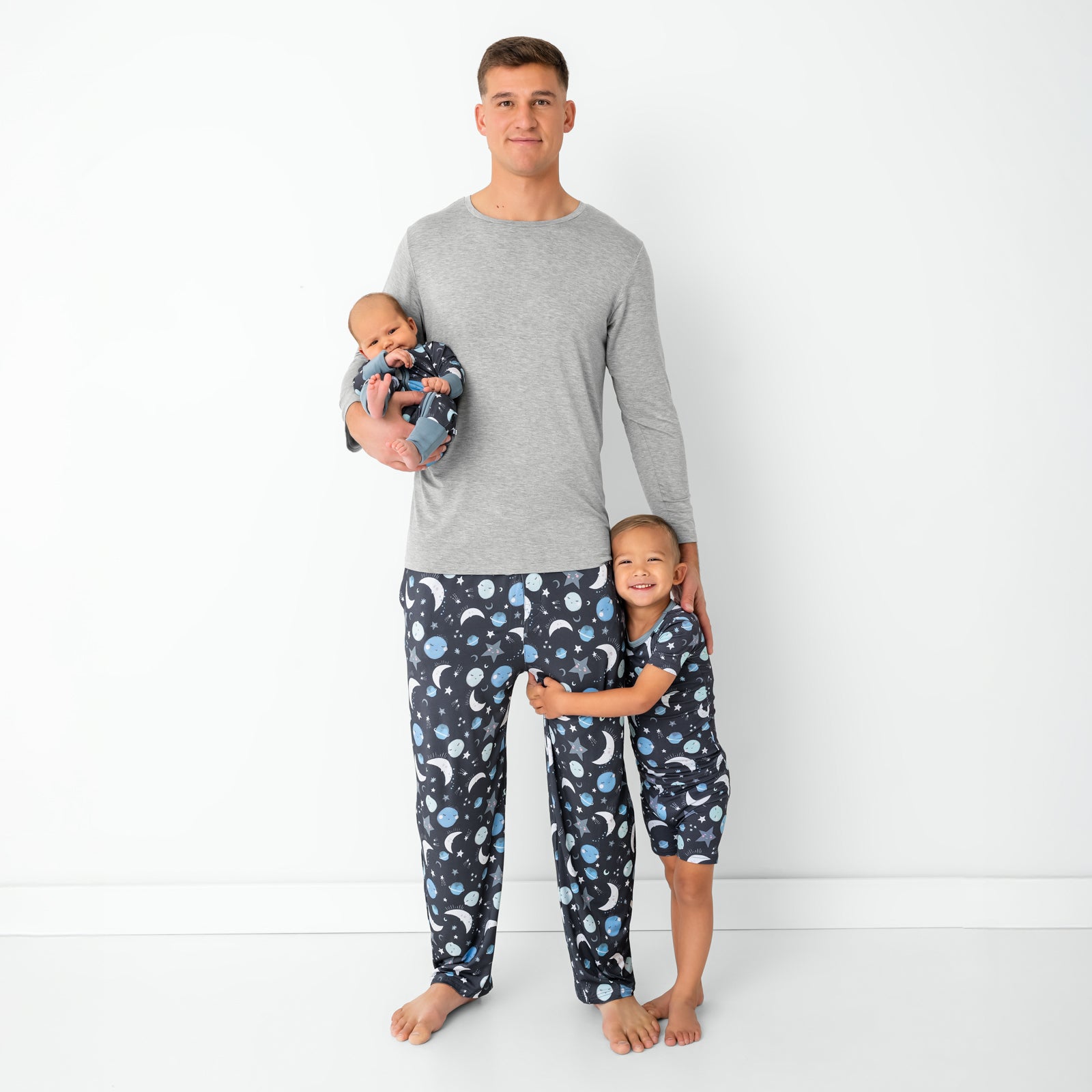 Blue To the Moon & Back Two-Piece Short Sleeve & Shorts Pajama Set - Image 3