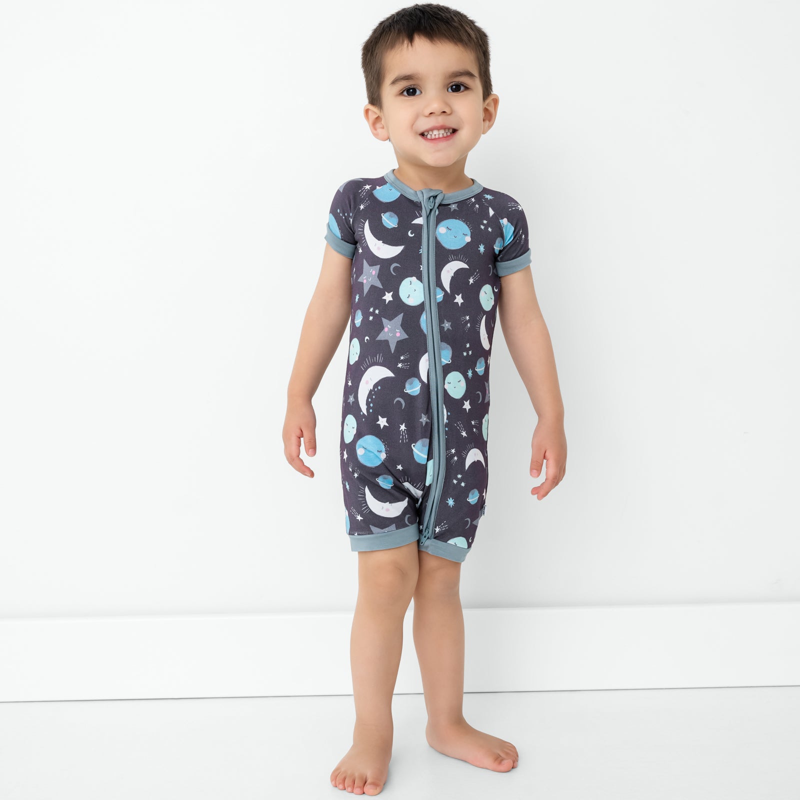 Blue To the Moon & Back Shorty Zippy