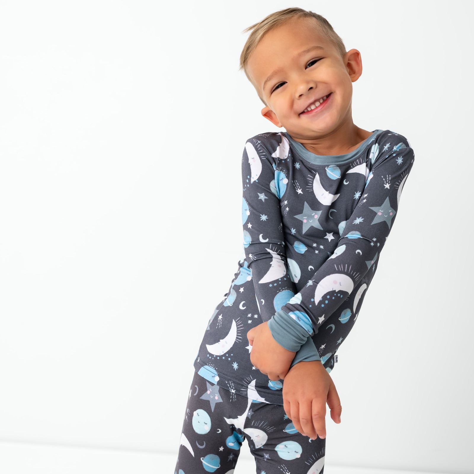 Blue To the Moon & Back Two-Piece Pajama Set - Image 2