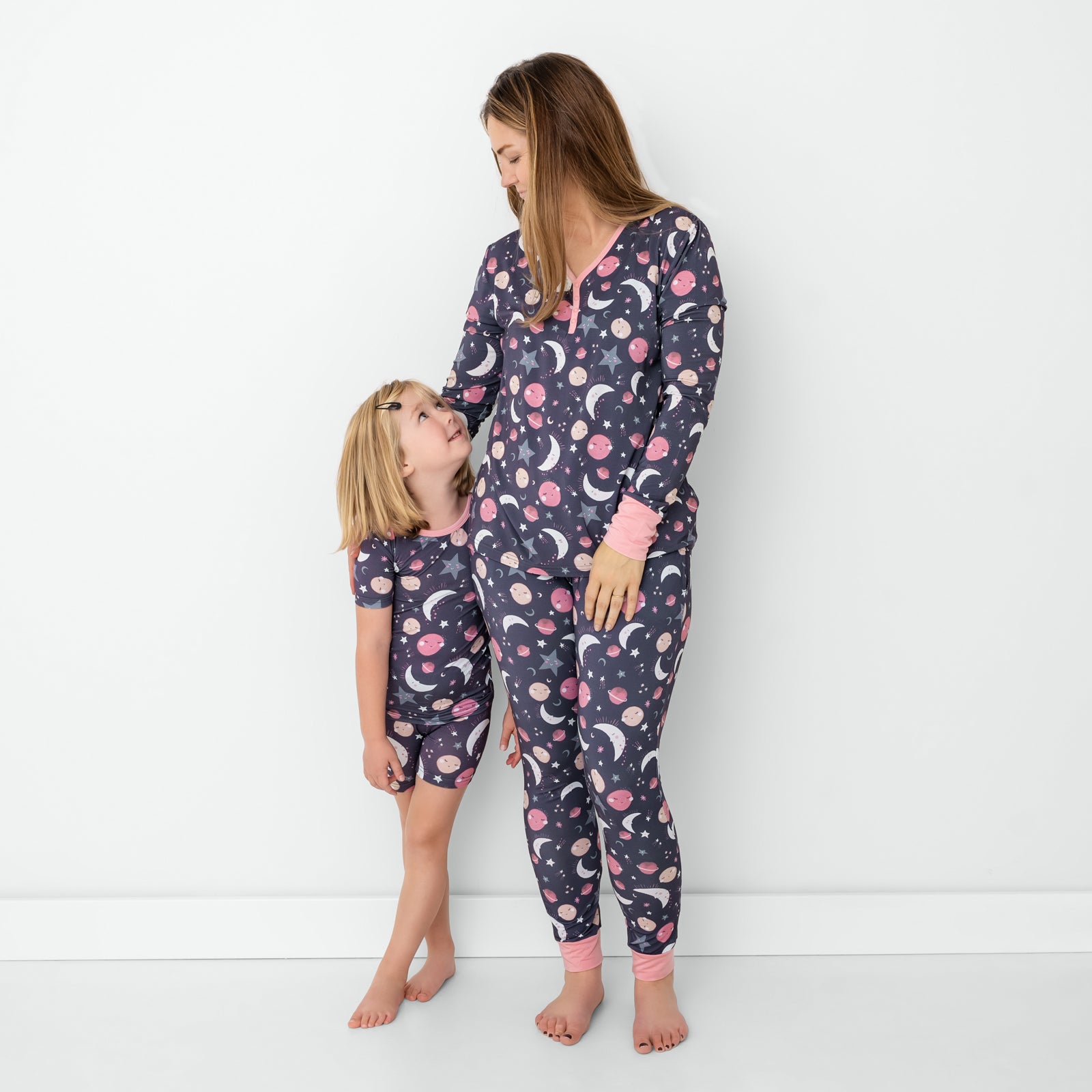 Pink To the Moon & Back Women's Bamboo Viscose Pajama Top - Image 3