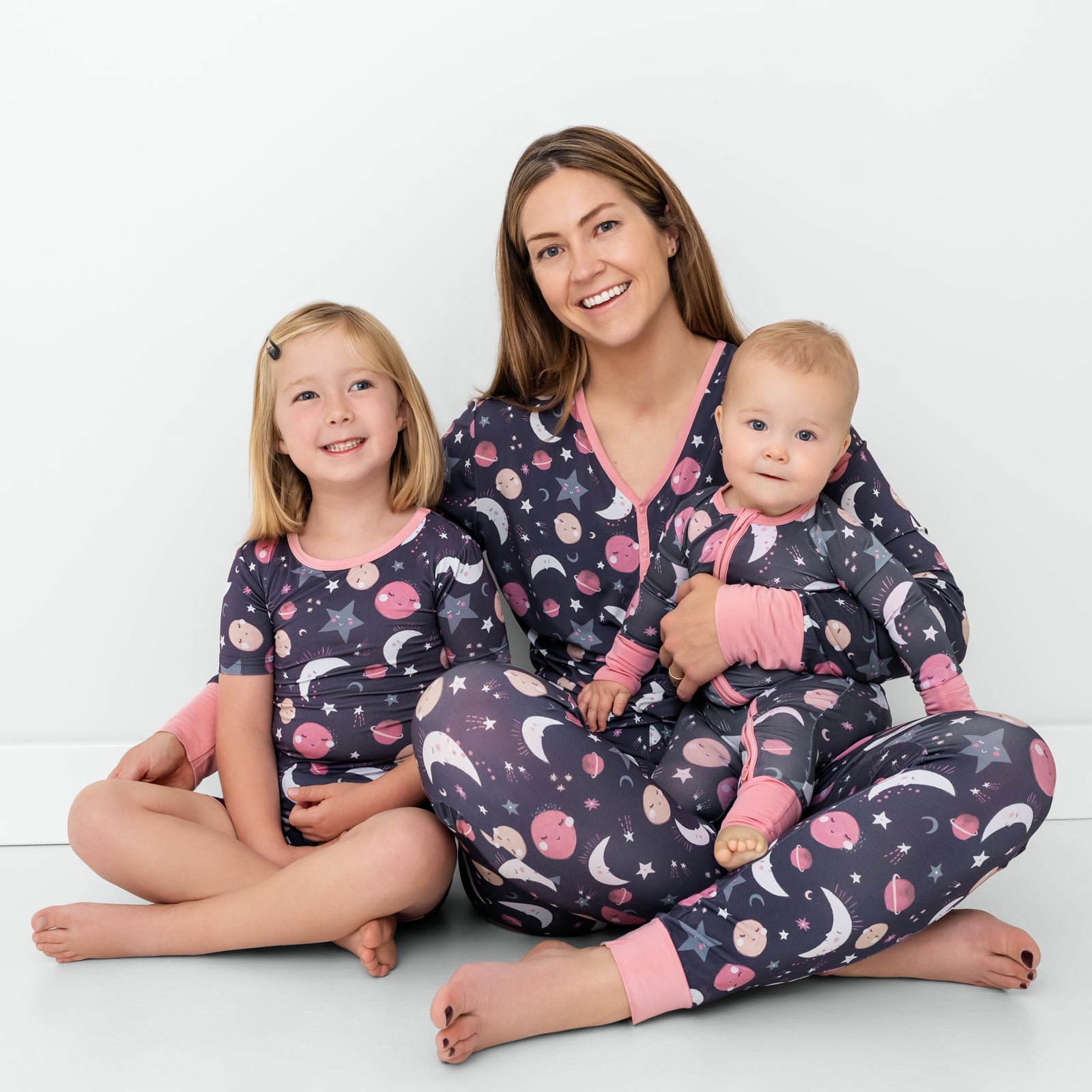 Pink To the Moon & Back Women's Bamboo Viscose Pajama Top - Image 2