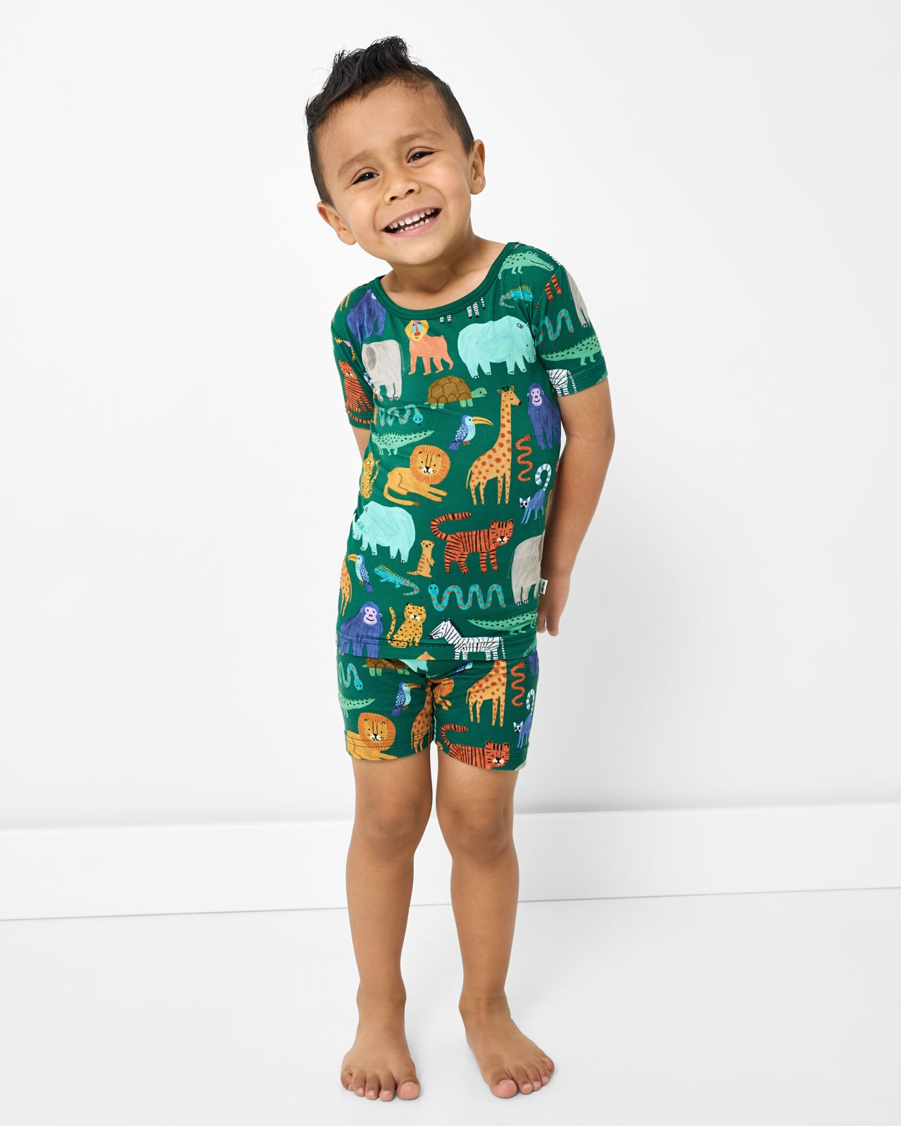 Wild Zoo Two-Piece Short Sleeve & Shorts Pajama Set - Image 3