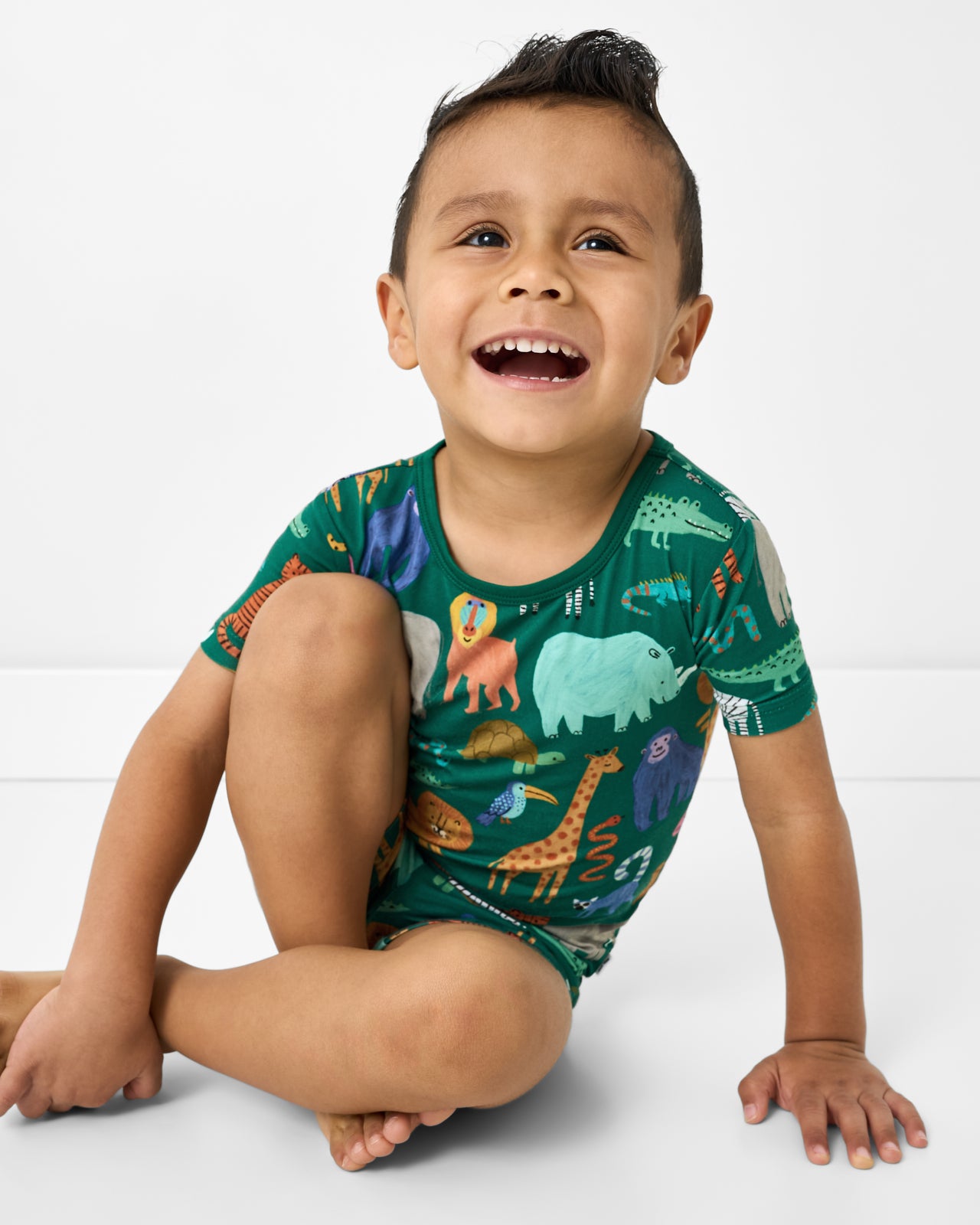 Wild Zoo Two-Piece Short Sleeve & Shorts Pajama Set - Image 2