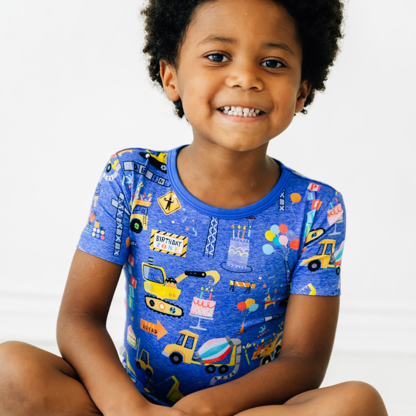 Birthday Builders Two-Piece Short Sleeve & Shorts Pajama Set - Image 3